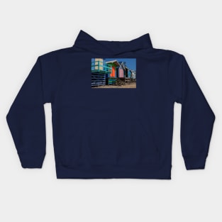 Boat sheds at Mt Martha North, Mornington Peninsula, Victoria, Australia. Kids Hoodie